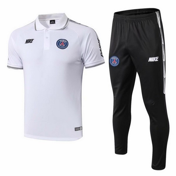 Polo Conjunto Completo Paris Saint Germain 2019-2020 Blanco